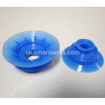 Vlastná tvarovaná priehľadná modrá vinylová / PVC / gumová prísavka na zdvíhanie
